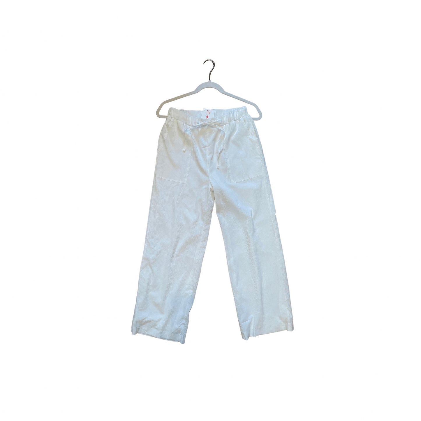 The Heather Fresh White Drawstring Pant