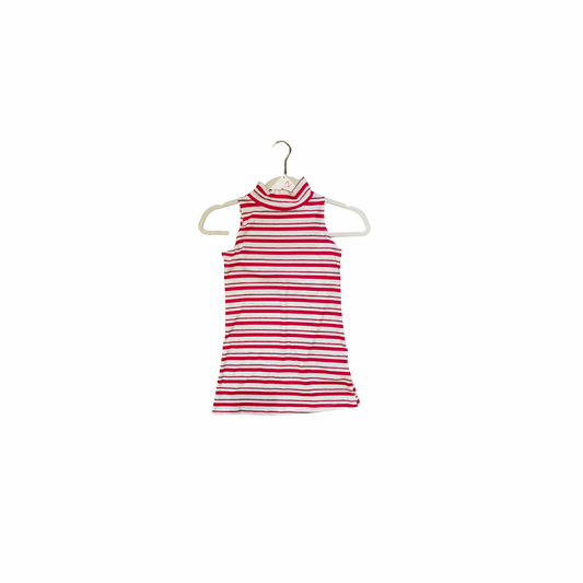 Mock Neck Racer Back Stripe Tank